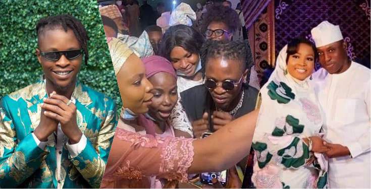 Icons react as Laycon performs at wedding of ex-speaker, Dimeji Bankole (Video)