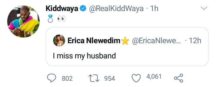 Kiddwaya hints engagement with Erica