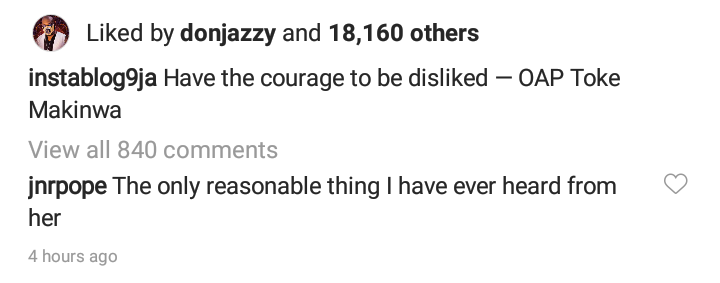 Jnr Pope and Toke Makinwa