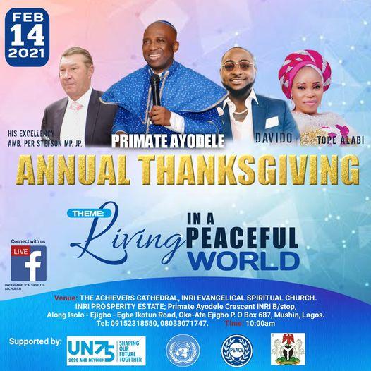 Davido to perform alongside Tope Alabi at Church thanksgiving (Video)