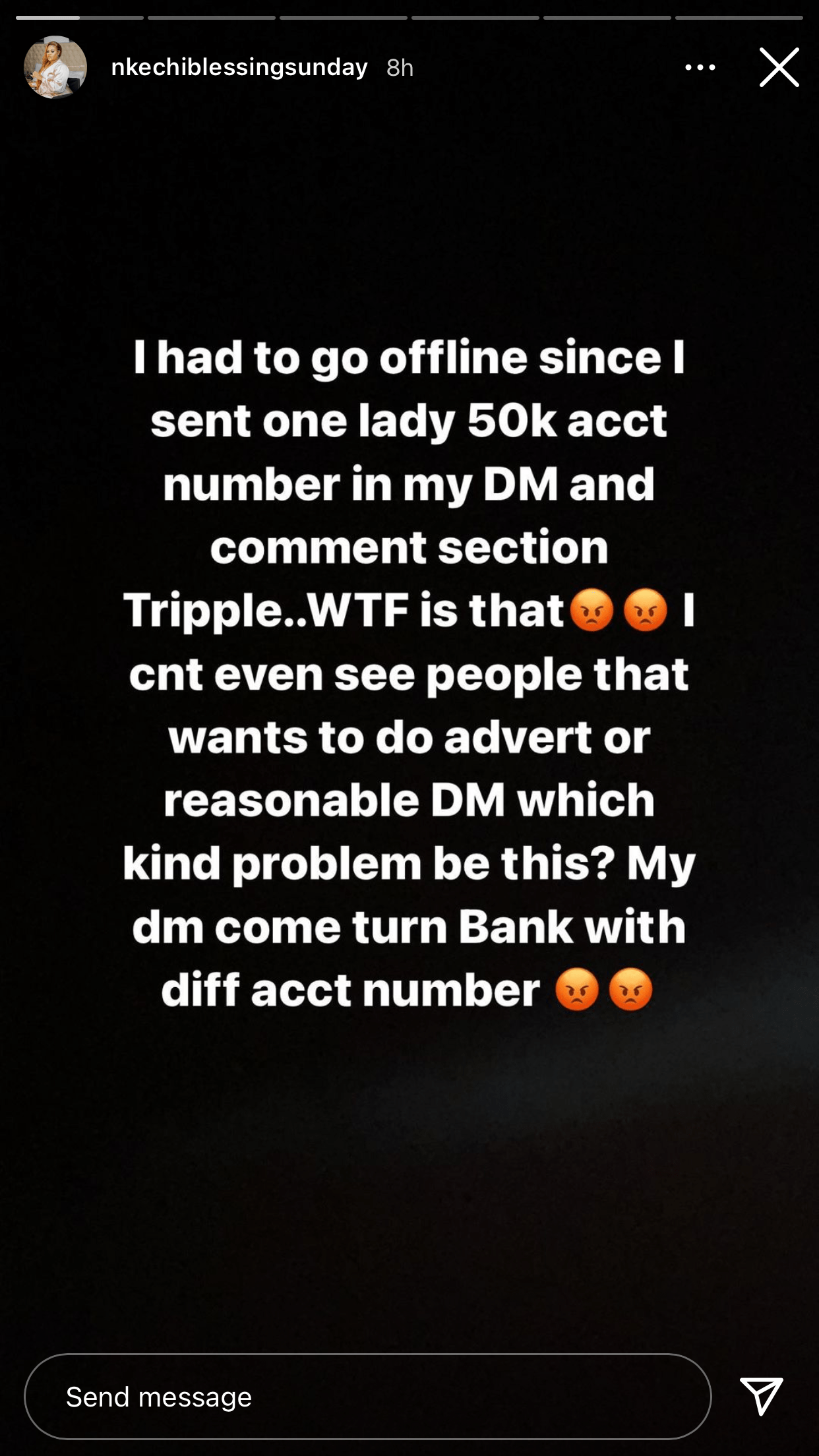 Nkechi Blessing cries out