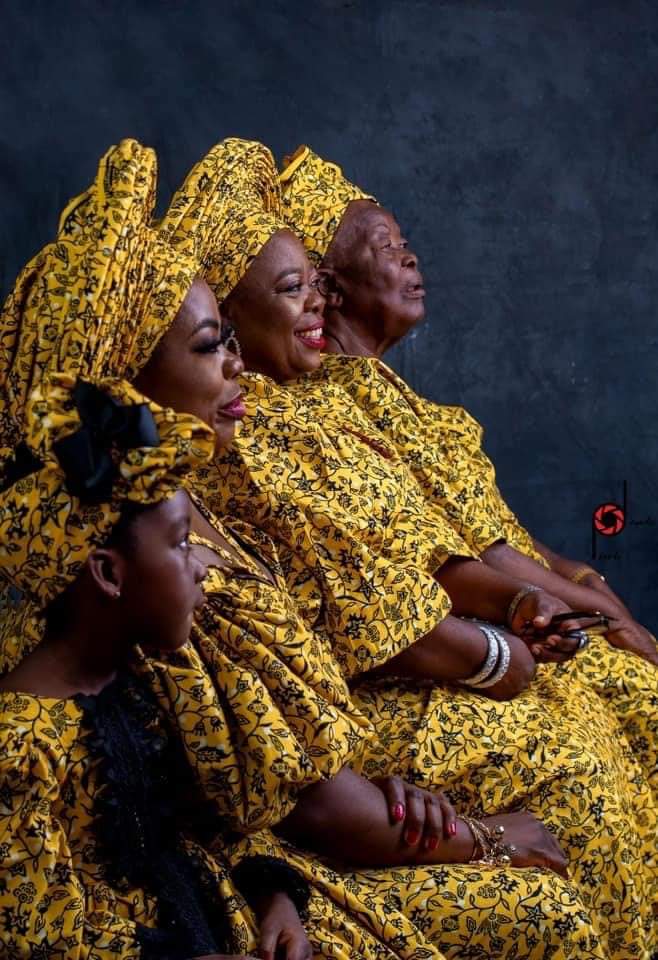 Beautiful four generations photos of a Nigerian family