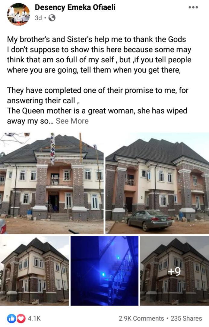Man shows off new mansion