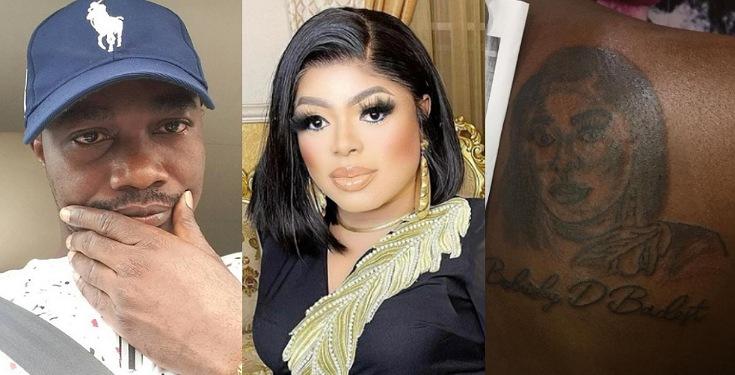 Man draws tattoo of Bobrisky