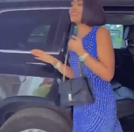 "Na drugs" - Reactions as Regina Daniels struggles to walk in heels (Video)