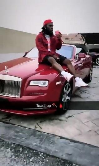 Burna Boy shows off brand new Rolls Royce Dawn worth N140M (Video)