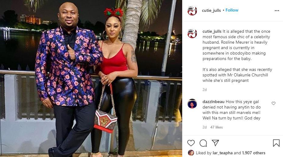 Actress Rosy Meurer allegedly pregnant for Tonto Dike’s ex husband, Churchill 