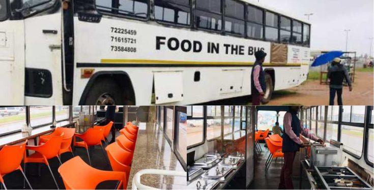 Reactions as man converts 47-seater bus into mobile restaurant