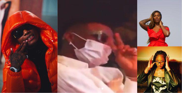 #14thHeadies: Check out Wizkid's reaction as Bovi says 'blow' Tems as you did to Tiwa Savage (Video)