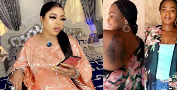 "My father has disowned me" - Lady with Bobrisky's tattoo laments (Video)