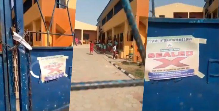 Ekiti State Task Force Locks Children, Teachers In School Over Tax Debt (Video)