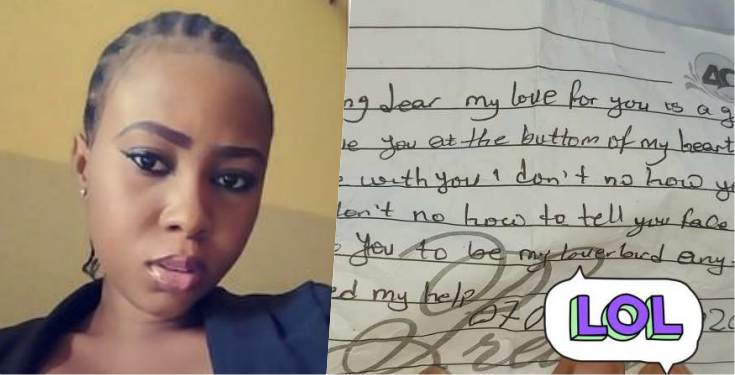 Lady shares love letter from teenager in her church asking her out