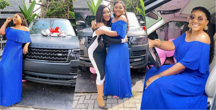 Mercy Aigbe gets brand new Range Rover as birthday gift (Video)