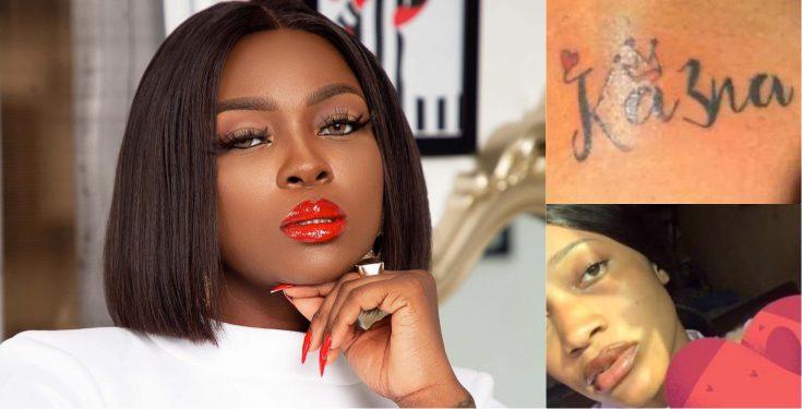 "Kindly reach out to me" - Ka3na surrenders, reaches out to fan that tattooed her name