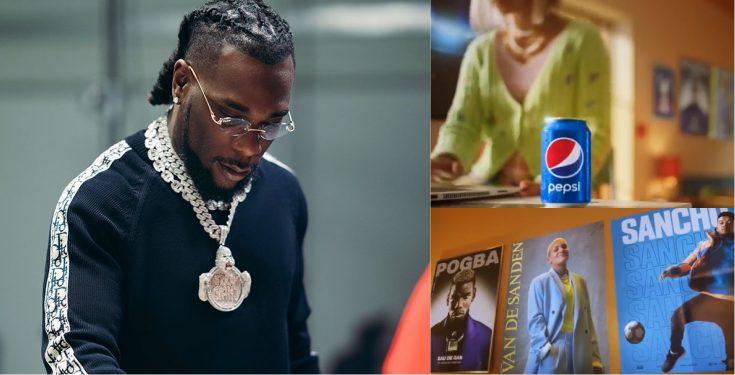 Burna Boy features alongside Messi, Pogba in Pepsi global advert (Video)