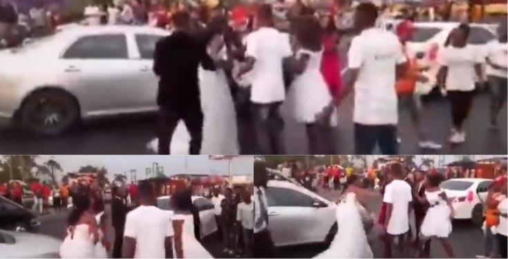 Wife finds out on wedding day that groom is having affair with bridesmaid (Video)