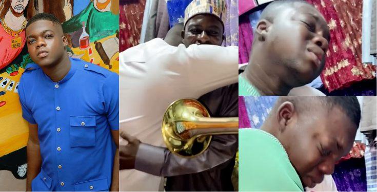 Comedian Cute Abiola breaks down in tears as he celebrates Dad's birthday (Video)