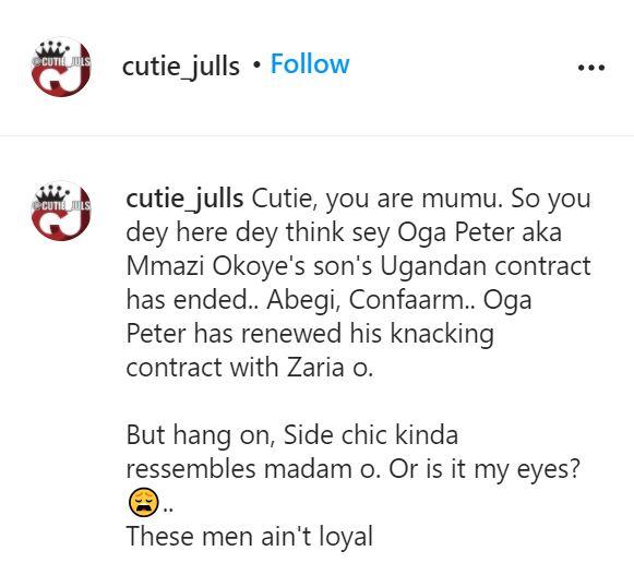 Peter Okoye allegedly cheating on wife, Lola with Ugandan mistress