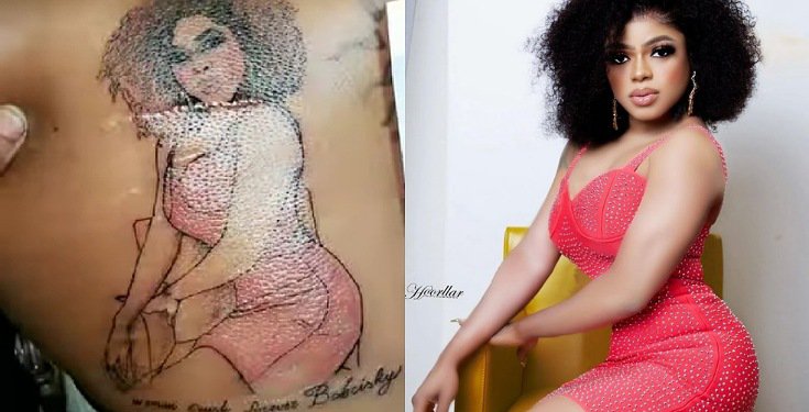 Fan draws tattoo of Bobrisky