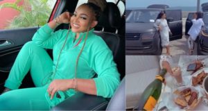Mercy Aigbe and friend flaunt their Range Rover, calls it RR Geng (Video)
