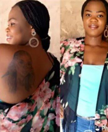 "My father has disowned me" - Lady with Bobrisky's tattoo laments (Video)