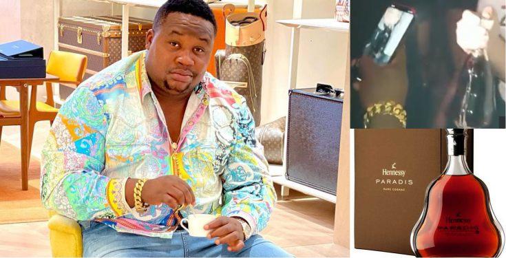 Cubana Chief Priest flaunts a bottle of Hennessey worth N2M (Video)