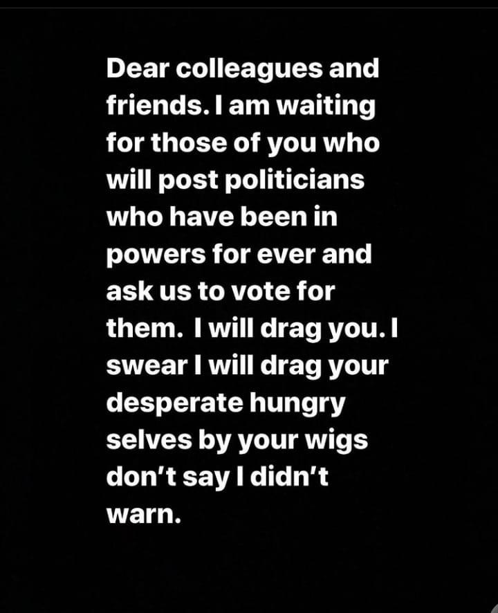 Ruth Kadiri supporting politicians