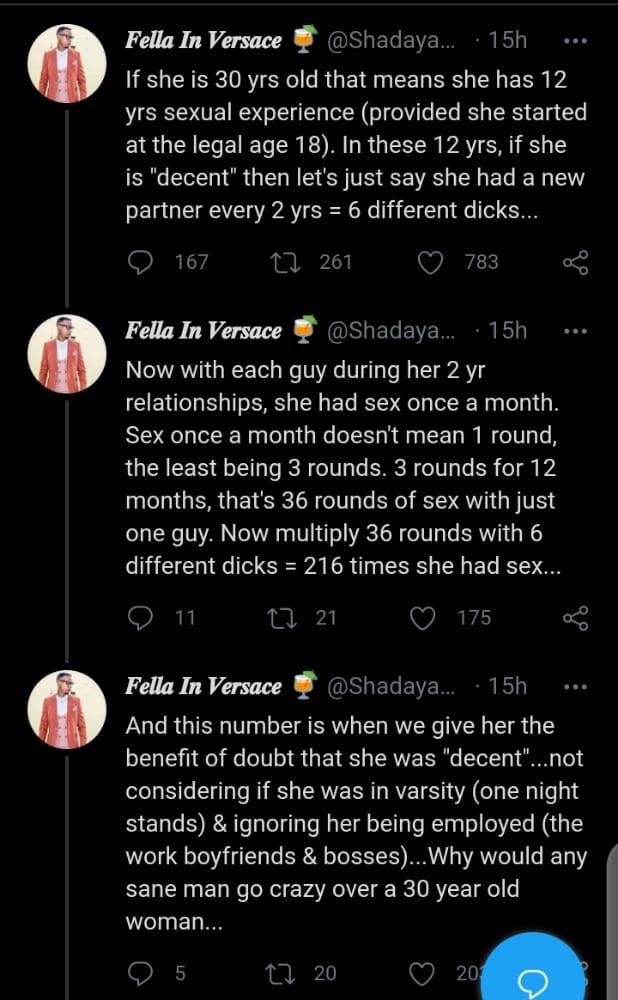30-year-old woman sexual experience 