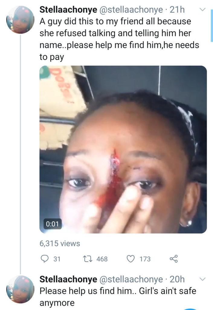 hits lady refusing name