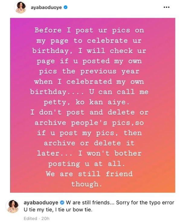 celebrate birthday post Mosunmola