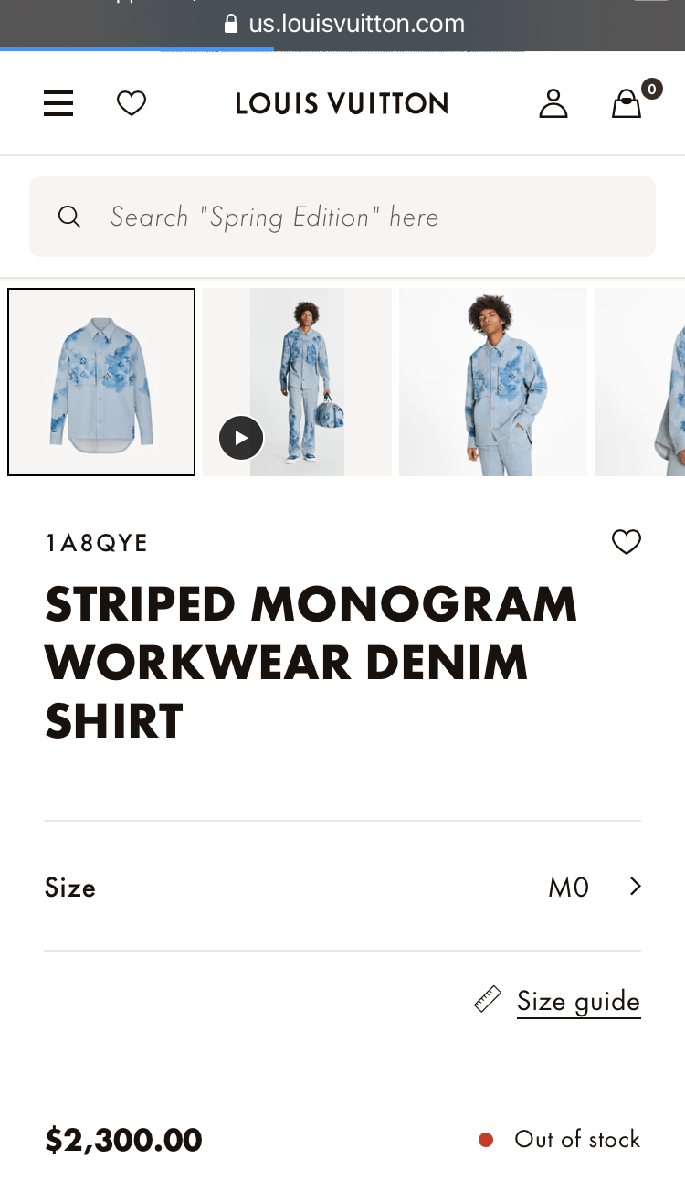 Stripped Monogram workwear Denim price louis vuitton