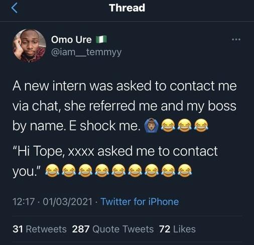 Man dragged for demanding respect from new intern who referred his boss by name