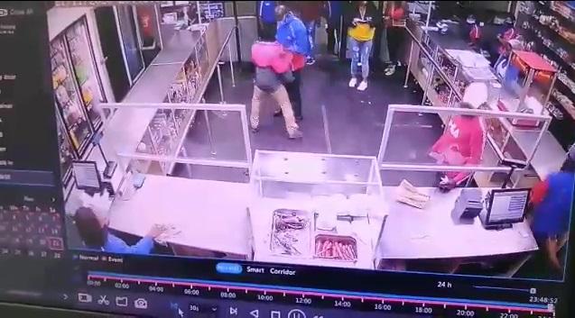 CCTV captures moment workers beat up customers for being rude (Video)