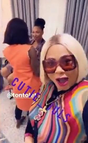 Actress, Tonto Dikeh moves to her new mansion in Abuja (Video)