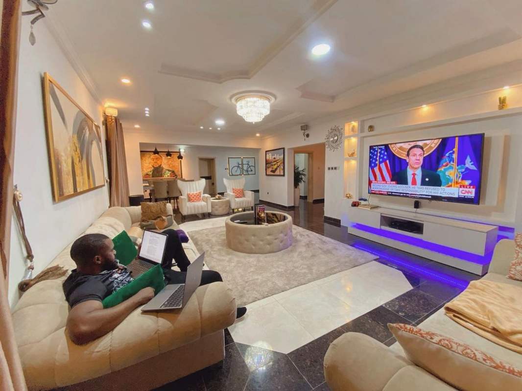 Actor, Williams Uchemba shows off interior of his living room
