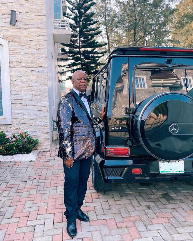 Laura and Linda Ikeji's father receives G-Wagon as he celebrates birthday