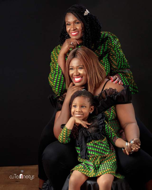 "Three generations of beauty" - Warri Pikin shares photo of herself, mother and daughter