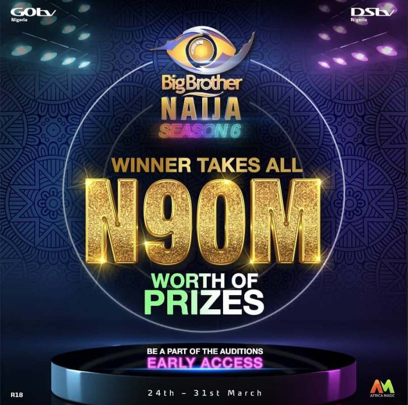 BBNaija Season 6: Multichoice announces grand prize of N90M 