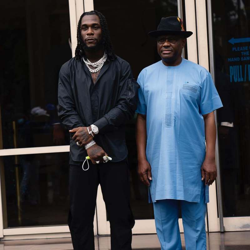 Governor Nyesom Wike burna boy