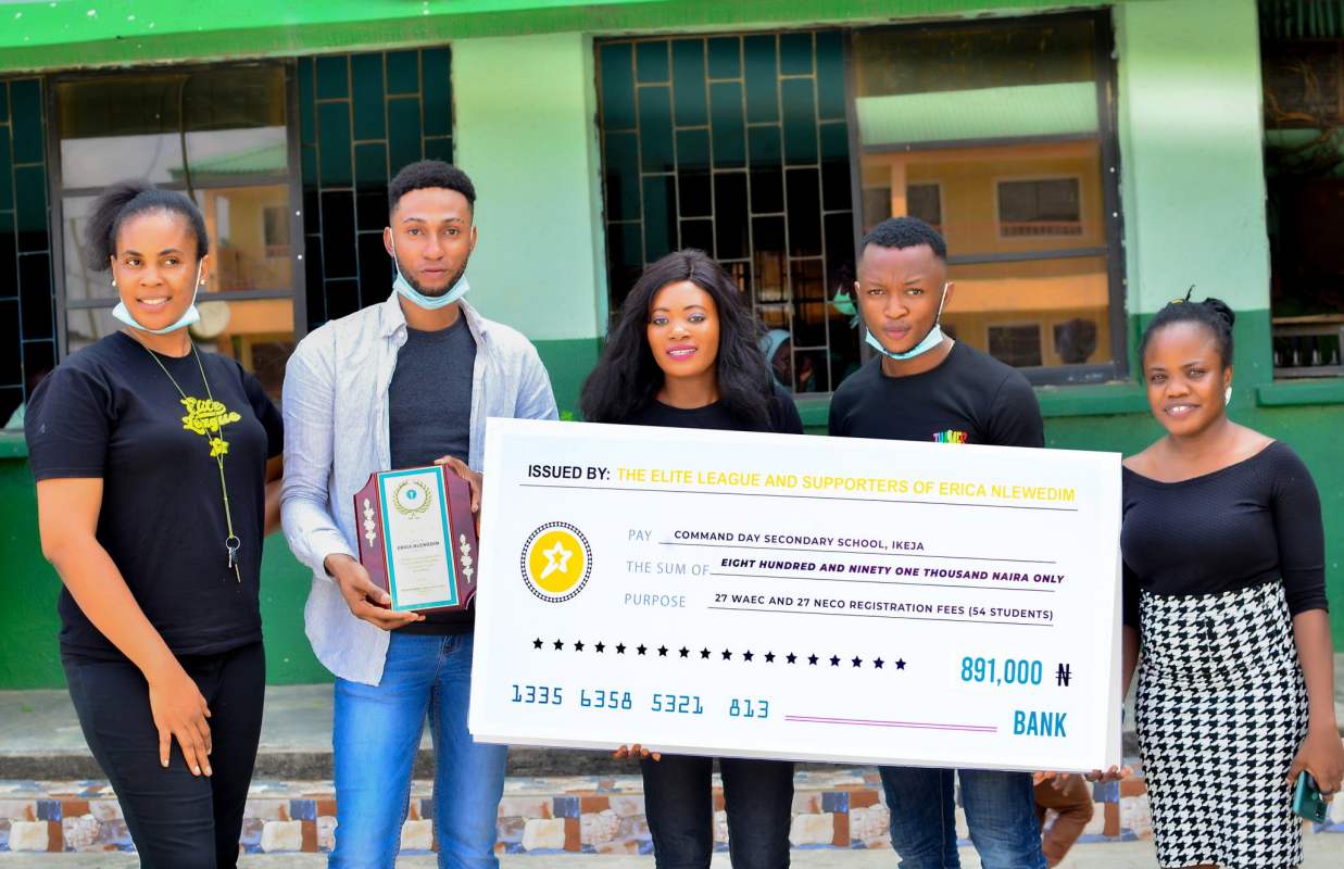 Lagos Elite donates N891K to Erica's secondary school in celebration of her birthday