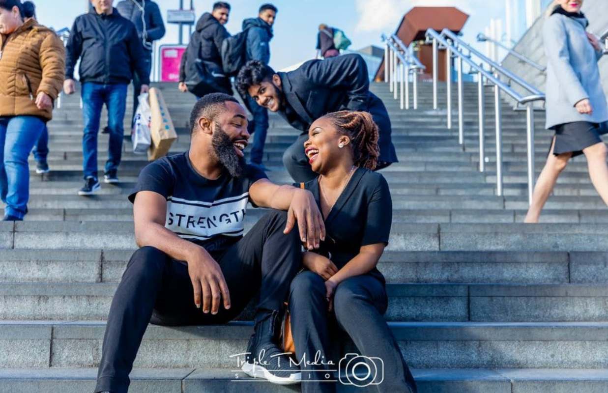 Comedian, Woli Arole releases pre-wedding photos with lover, Yemi