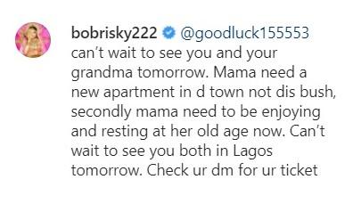 Bobrisky to get new apartment for grandma who declared love for him (Video)
