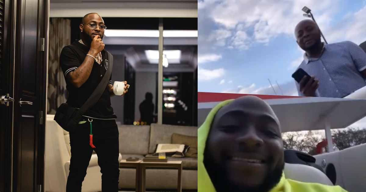 Moment Davido denied himself after being recognized by a fan in US (Video)