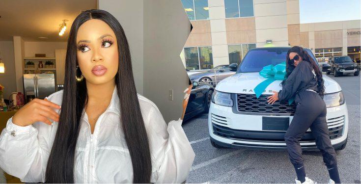 Nina Ivy gets brand new Range Rover gift from husband (Video)