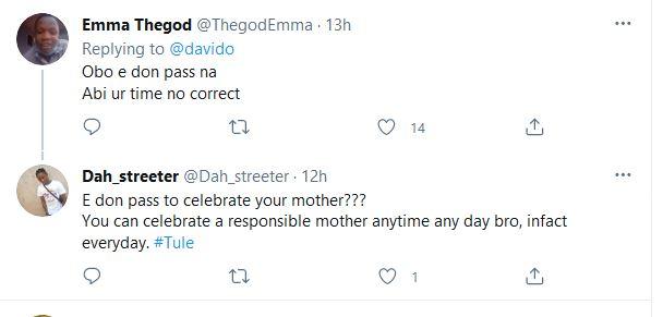 Nigerians Davido Mother's day