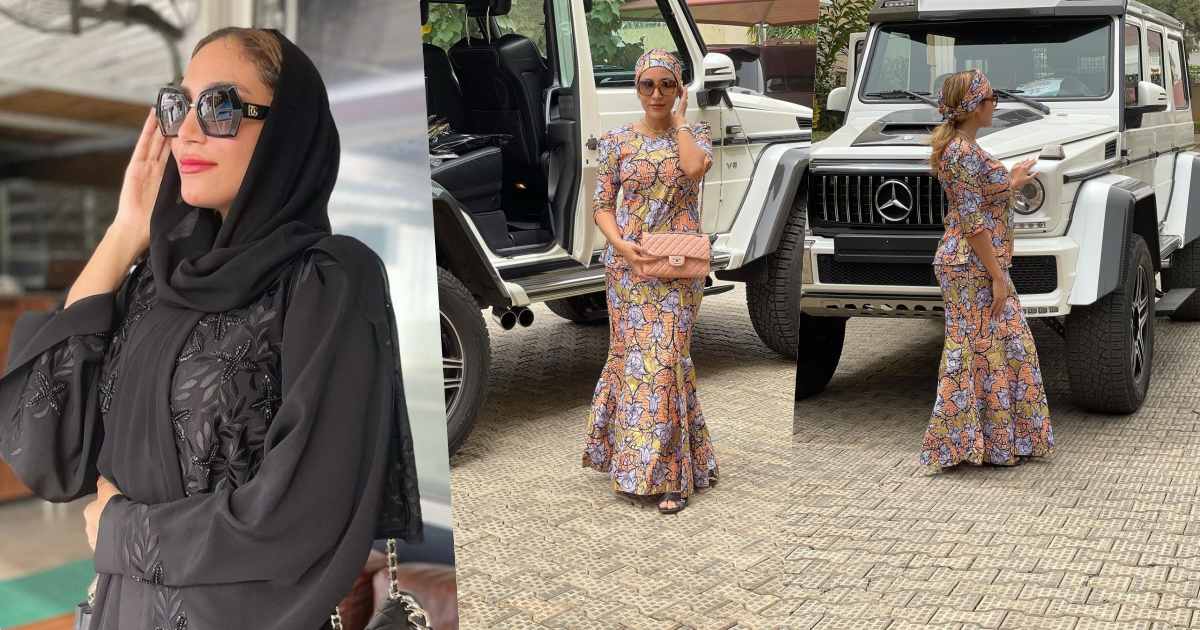 Ned Nwoko's wife, Laila dazzles as she rocks Ankara for the first time (Video)