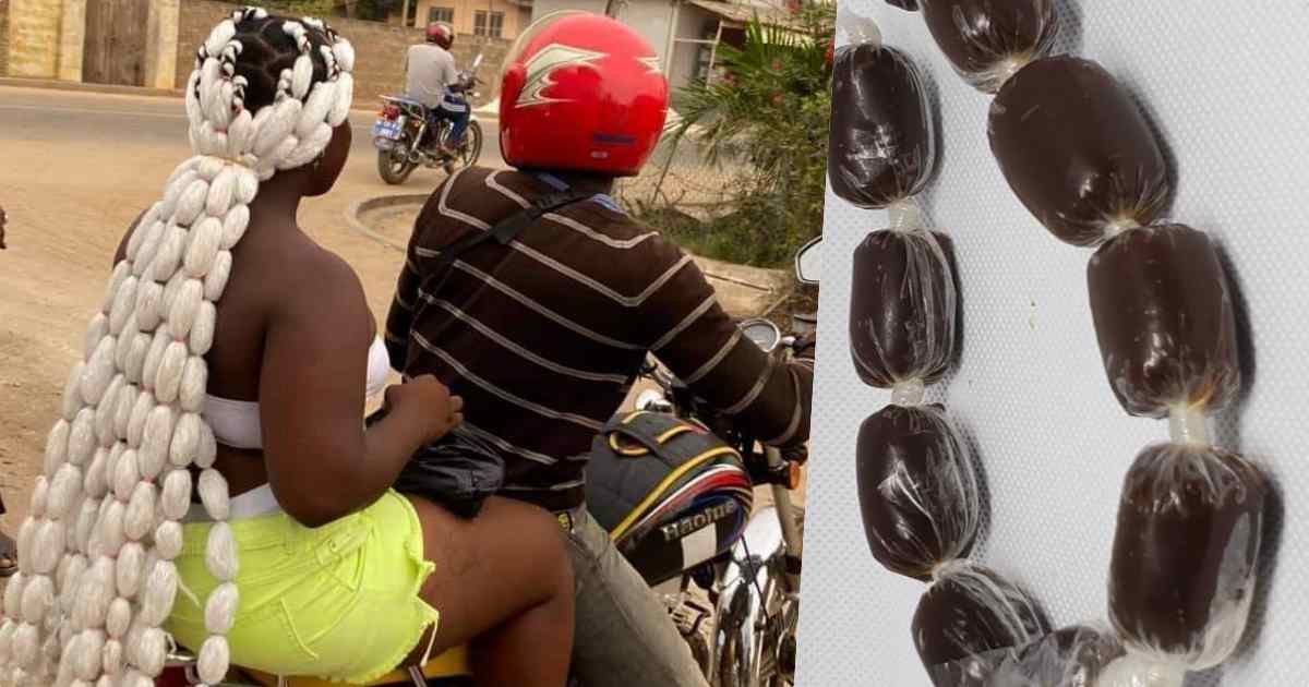Lady causes stir on social media with her 'coconut sweet' hairstyle