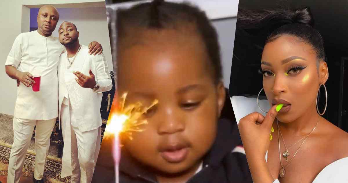 "Newest baddest" – Isreal DMW captions while sharing Davido's alleged 2nd son with Larissa