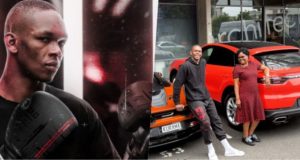 Martial artist, Israel Adesanya surprises mother with new Porsche car