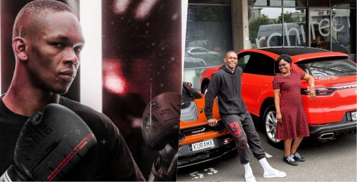 Martial artist, Israel Adesanya surprises mother with new Porsche car